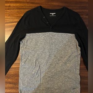 Mens small black and grey express shirt